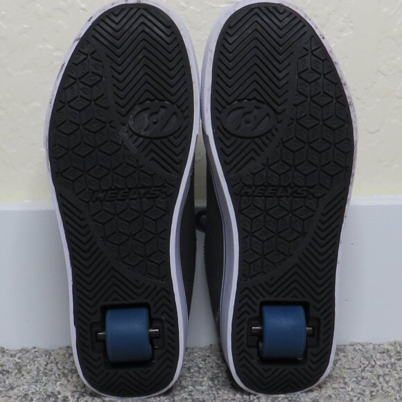Heelys* Original Single Rear PRO 20 Wheel Gray/Blue Skate Shoes~ Size YTH 6 USA - Picture 9 of 11